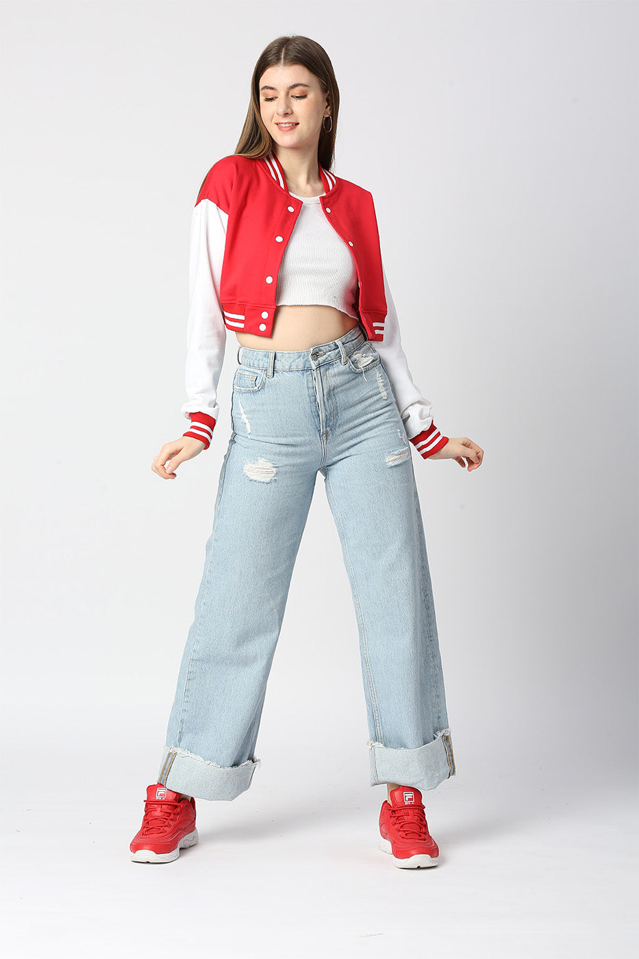 SOLID CROP VARSITY