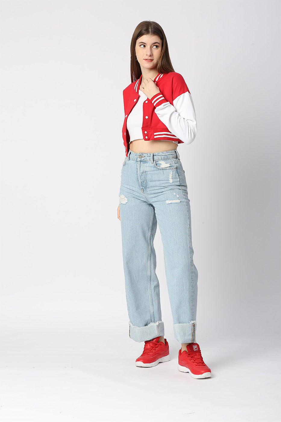 SOLID CROP VARSITY