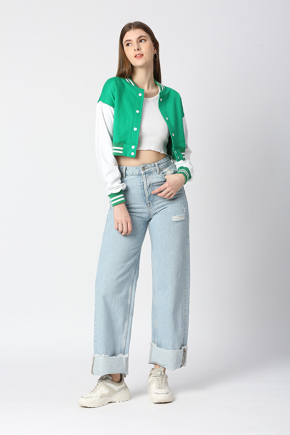 SOLID CROP VARSITY
