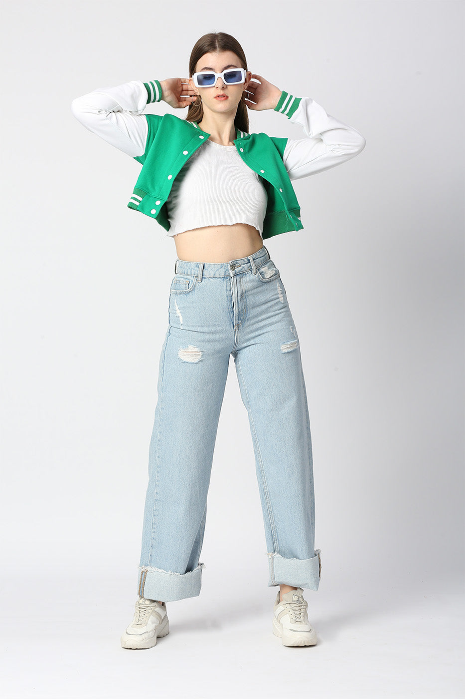 SOLID CROP VARSITY