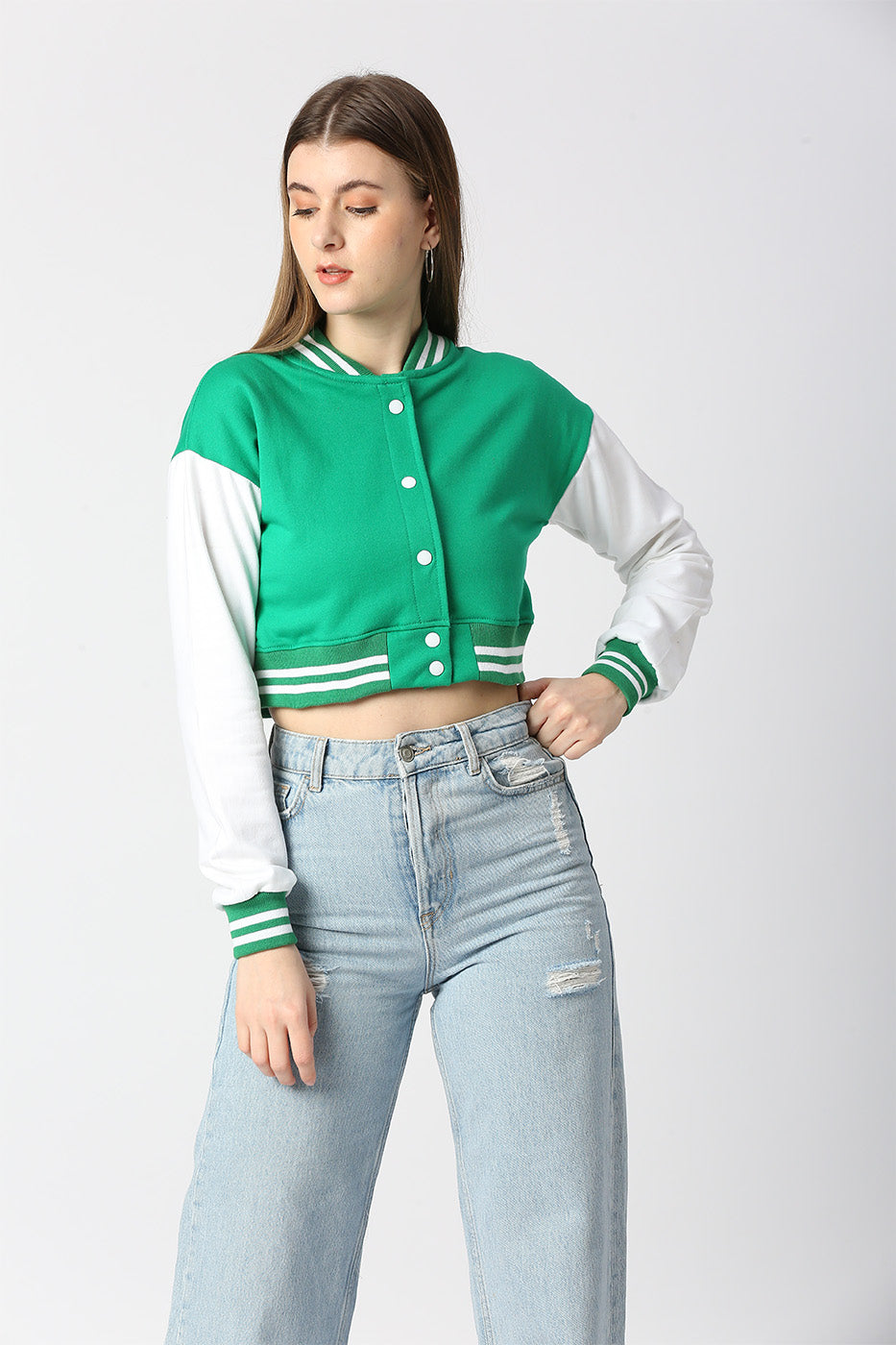 SOLID CROP VARSITY
