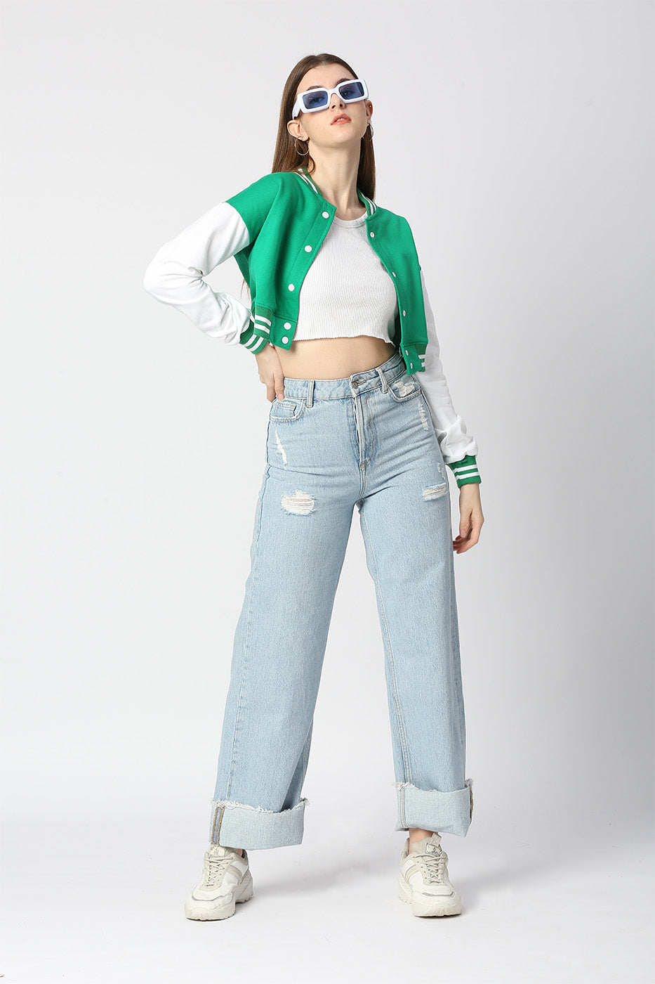 SOLID CROP VARSITY