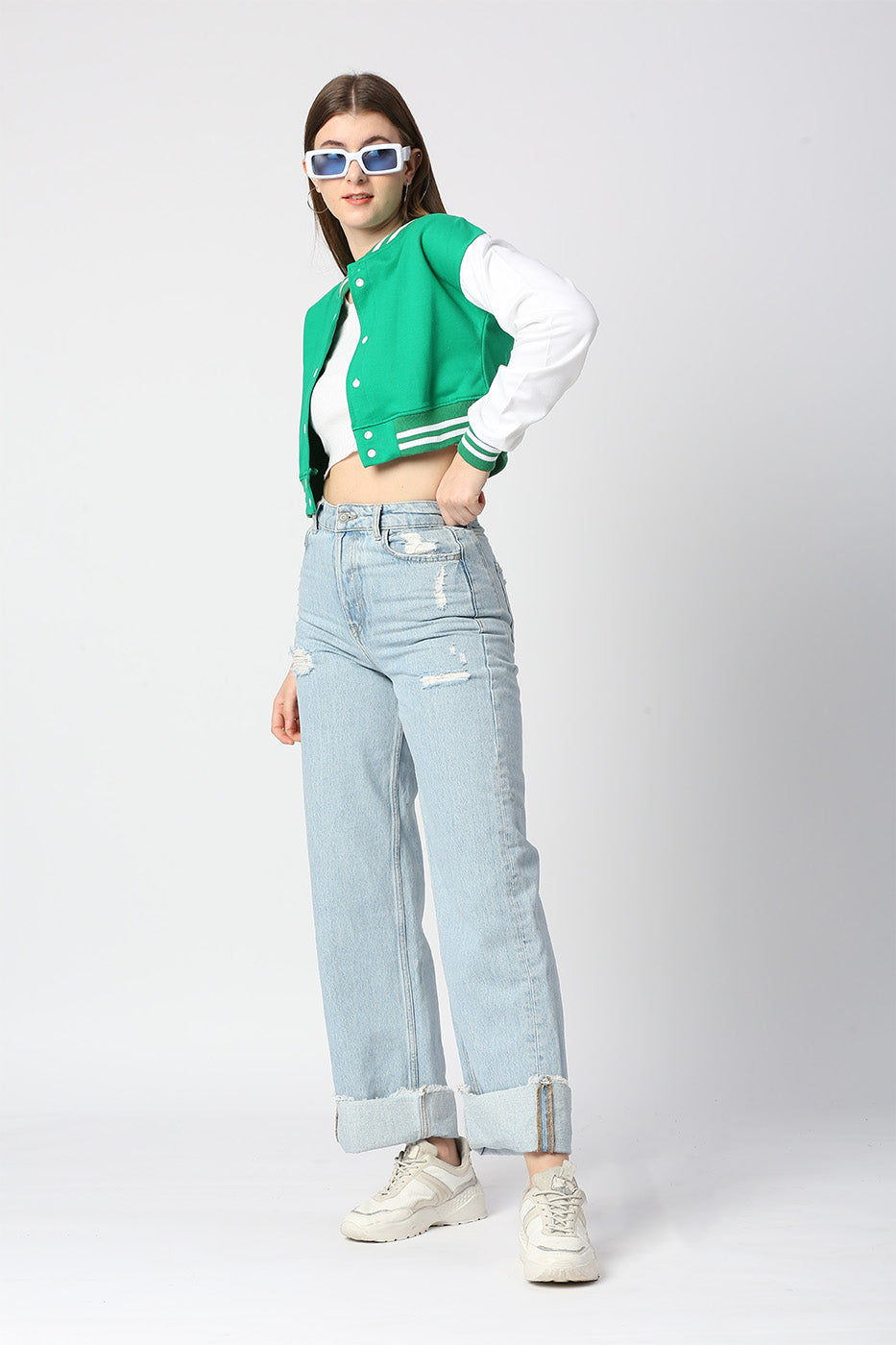 SOLID CROP VARSITY